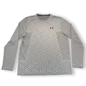 Under Armour Men's Size 2XL Vanish Heatgear Fitted Long Sleeve Shirt Gray XXL
